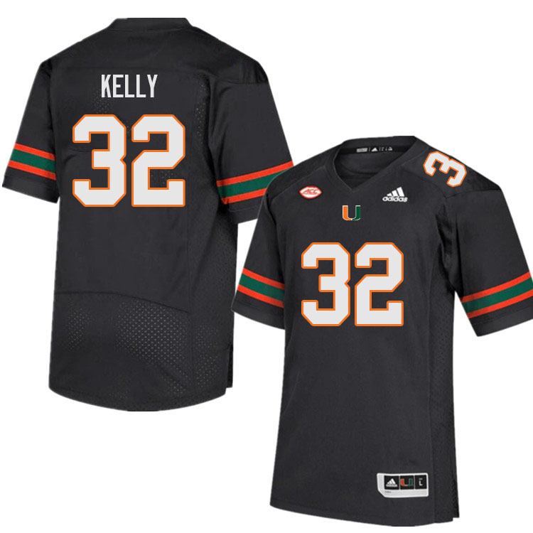 Men #32 Nyjalik Kelly Miami Hurricanes College Football Jerseys Sale-Black - Click Image to Close